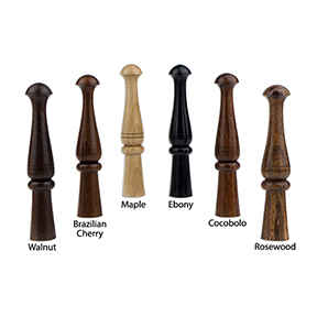 Solid Wood Pipe Tampers Handcrafted from a Variety of Hardwood Species