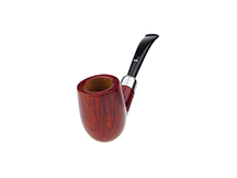 Caminetto Pipe No. 2223 - Orange Grade 00 33 (AR) w/Silver Mount 