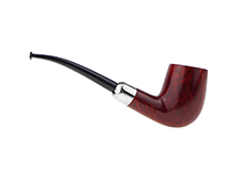 Caminetto Pipe No. 2223 - Orange Grade 00 33 (AR) w/Silver Mount 