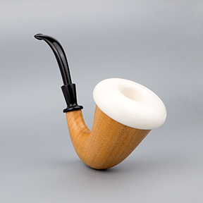 SMS Meerschaum Pipe No. 244-MCAL-L-1 - Mahogany Calabash