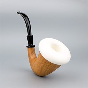 SMS Meerschaum Pipe No. 244-MCAL-L-2 - Mahogany Calabash