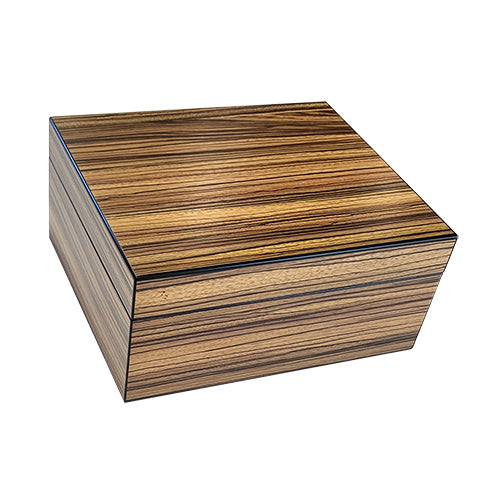 Celestial Zebra Wood 50-count Humidor - by Brigham