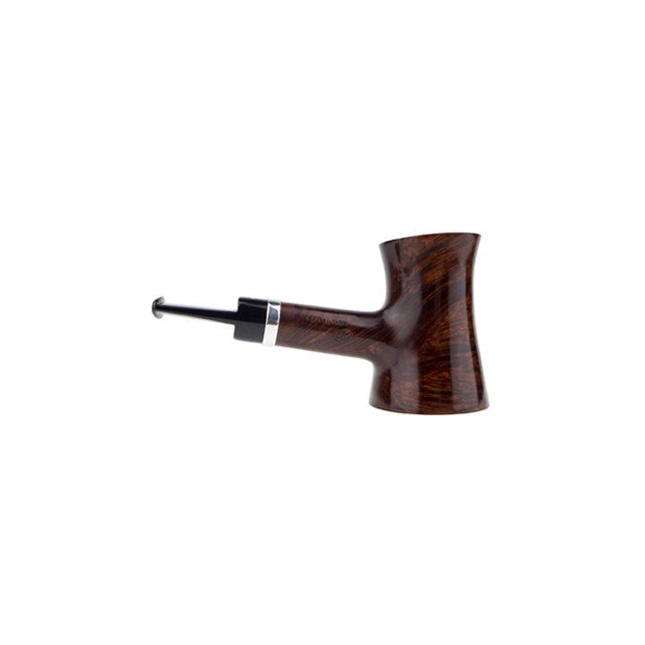 Caminetto Pipe No. 2218 - Brown Grade 03 33 w/Silver Band (AR) (Sitter)