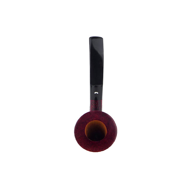 Caminetto Pipe No. 2220 - Rusticated Burgundy Grade 06 39 (AT) (Sitter)
