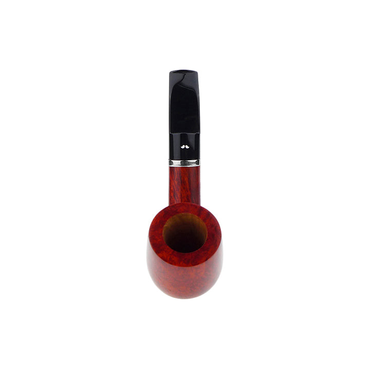 Caminetto Pipe No. 2226 - Smooth Orange w/Silver Mount Grade 00 34 (AR)