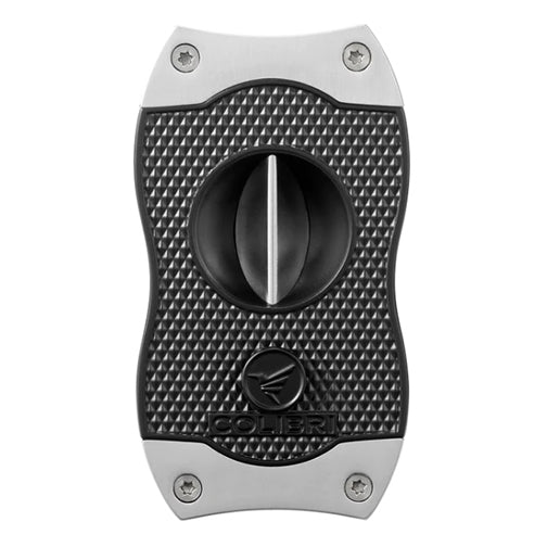 Colibri Diamond V-Cut Cigar Cutter - Black and Chrome