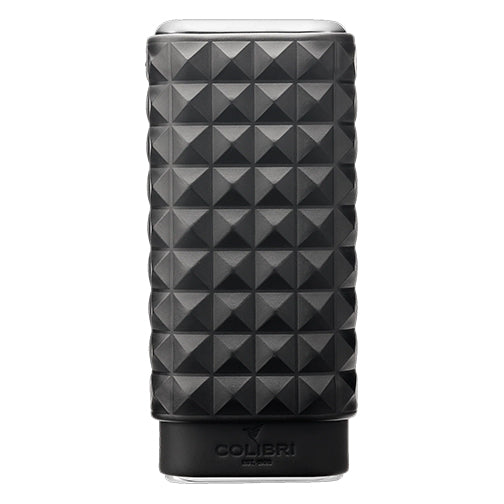 Colibri Quasar Triple Cigar Case - Black Leathe