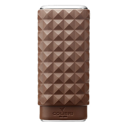 Colibri Quasar Triple Cigar Case - Brown Leather