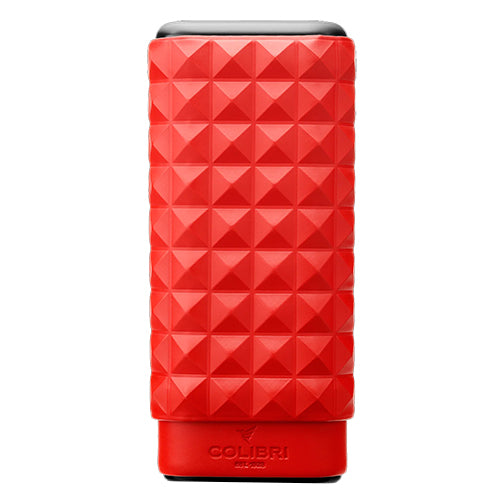 Colibri Quasar Triple Cigar Case - Red Leather