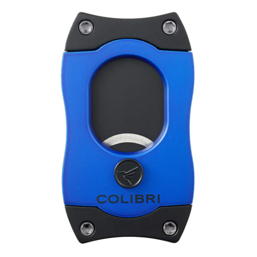 Colibri S-Cut Black Blade Cigar Cutter - Blue and Black
