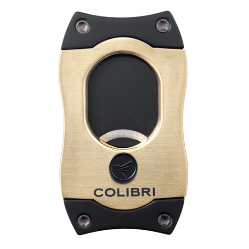 Colibri S-Cut Black Blade Cigar Cutter - Gold and Black