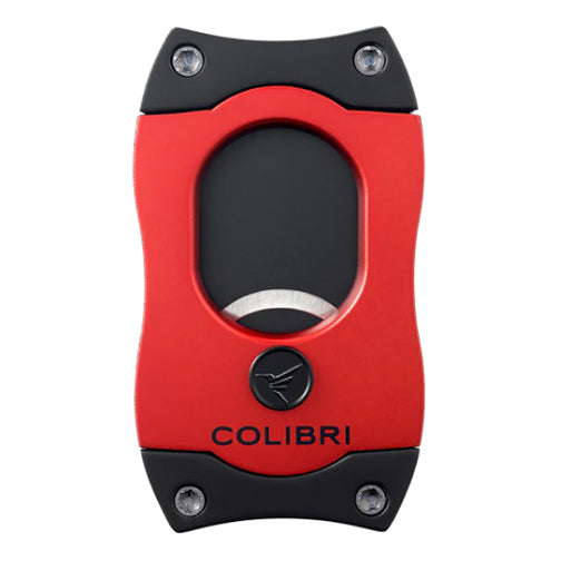 Colibri S-Cut Black Blade Cigar Cutter - Red and Black