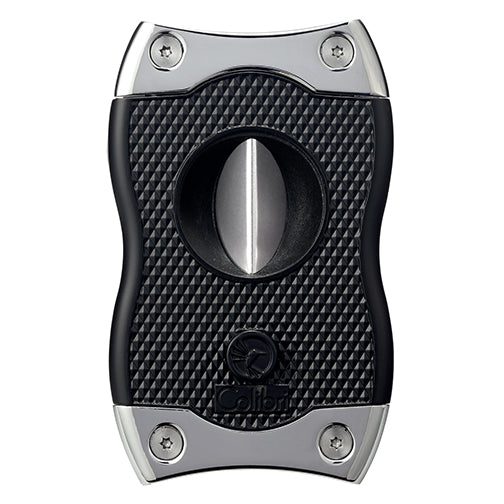 Colibri SV-Cut 2-in-1 Table Straight & V Cigar Cutter - Black & Chrome