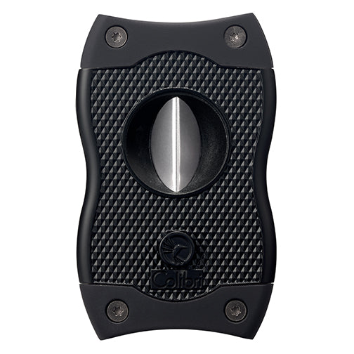 Colibri SV-Cut 2-in-1 Table Straight & V Cigar Cutter - Black & Black