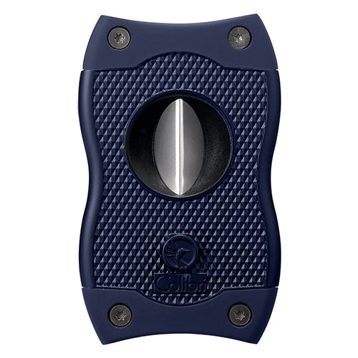 Colibri SV-Cut 2-in-1 Table Straight & V Cigar Cutter - Navy Blue