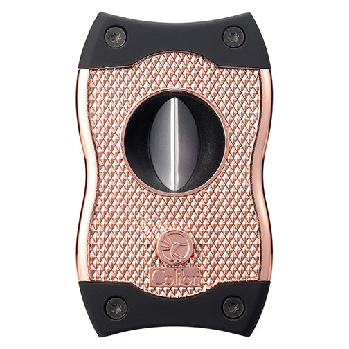 Colibri SV-Cut 2-in-1 Table Straight & V Cigar Cutter - Rose & Black