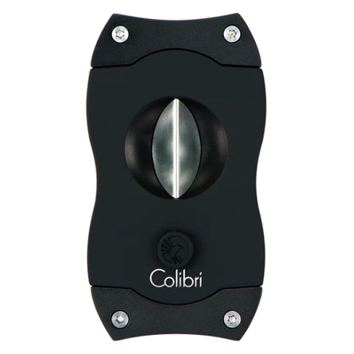 Colibri V-Cut Cigar Cutter - Black Rubber and Black