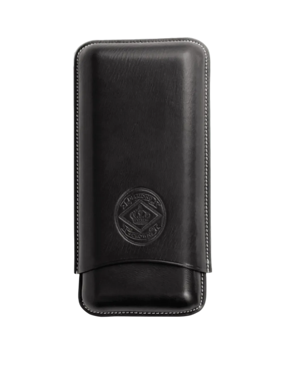 Diamond Crown Churchill Cigar Case ~ Black Leather