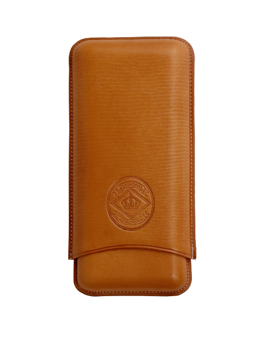 Diamond Crown Churchill Cigar Case ~ Tan Leather