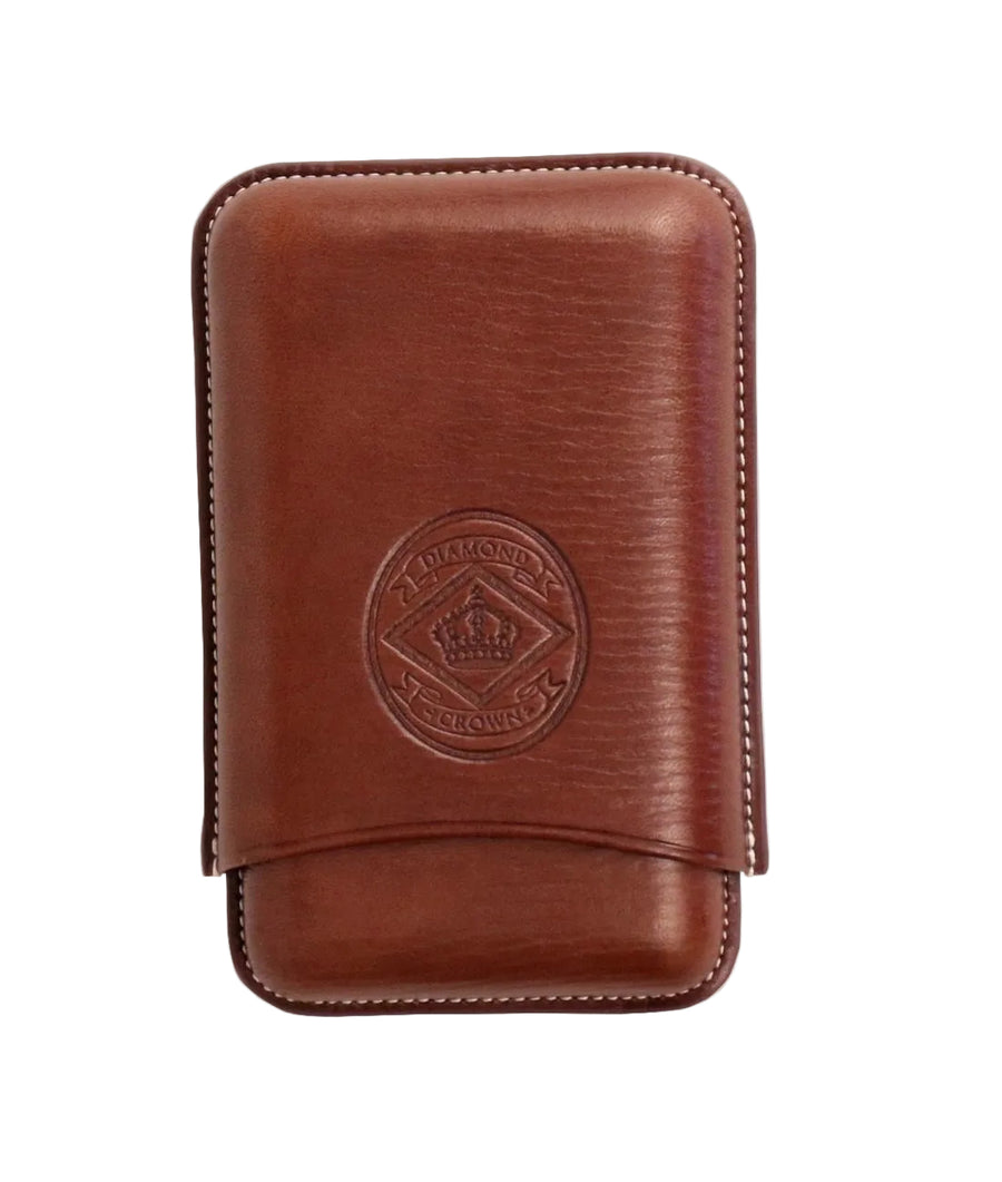 Diamond Crown Robusto Cigar Case ~ Chocolate Leather