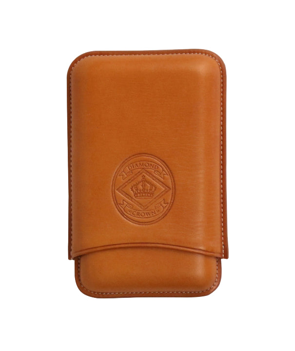 Diamond Crown Robusto Cigar Case ~ Tan Leather