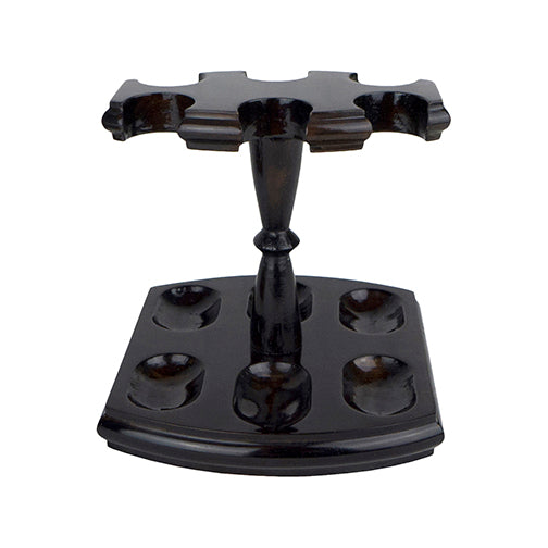 Solid Dark Walnut 6-Pipe Rack