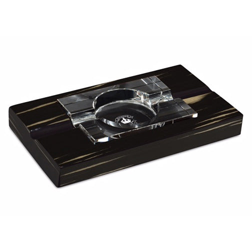 Diamond Crown Mozart Wood and Crystal Cigar Ashtray