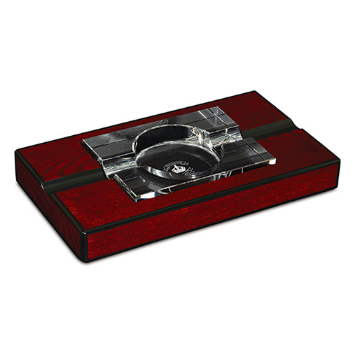 Diamond Crown The Oxford Wood and Crystal Cigar Ashtray