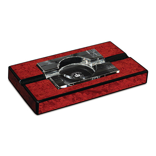 Diamond Crown The Windsor Wood and Crystal Cigar Ashtray