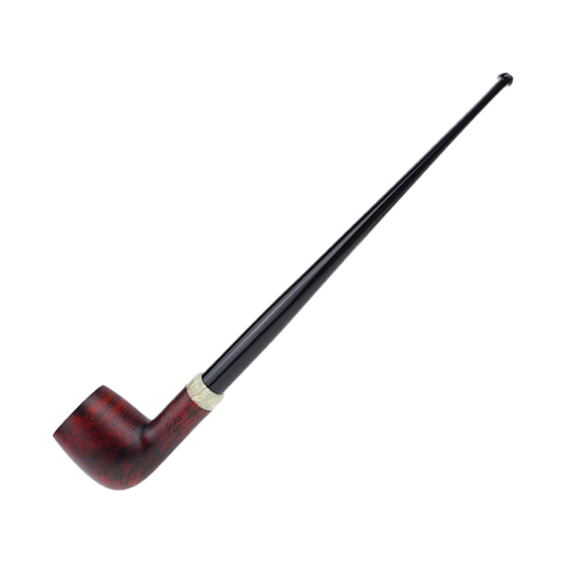 Fe.Ro Barasso Citadel Churchwarden Pipe NO. CW40 - Orange Black Matte Smooth