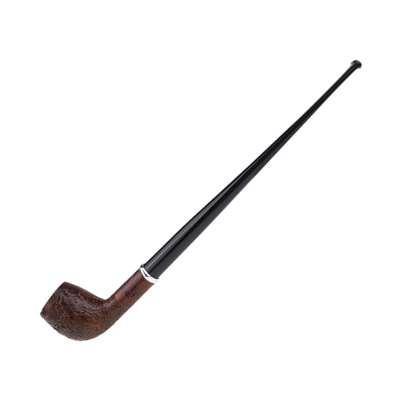 Fe.Ro Barasso Citadel Churchwarden Pipe No. CW51 - Brown Sandblast