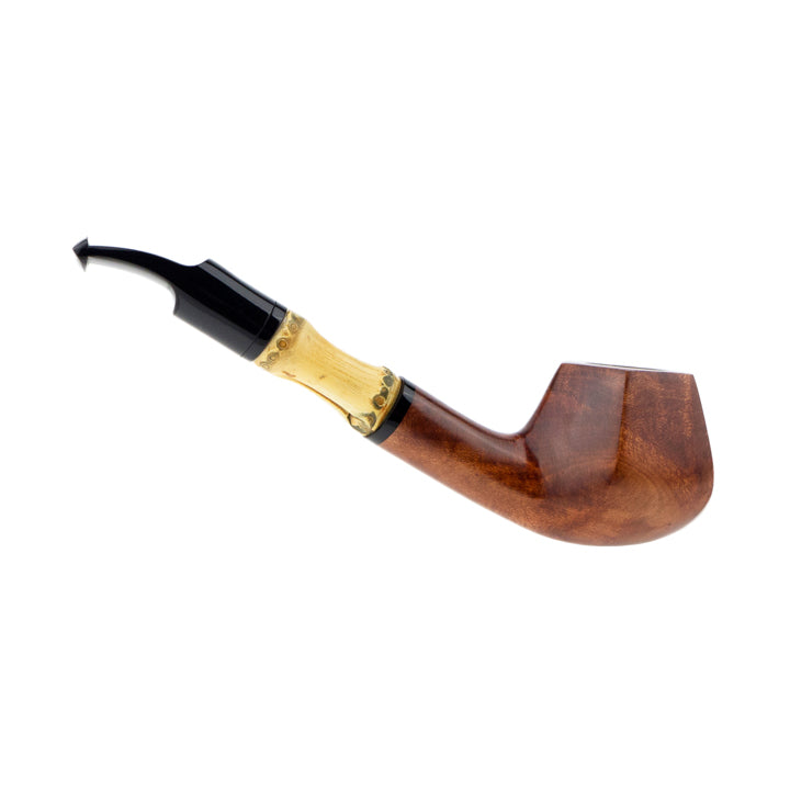 Mastro Geppetto Pipe No. MG1933 - Liscia Grade 1 Series w/Bamboo Extension