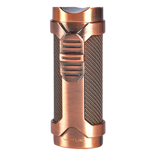 Lotus Armor Triple Torch Flame w/ Cigar Rest and Punch Cutter - Copper