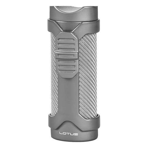 Lotus Armor Triple Torch Flame w/ Cigar Rest and Punch Cutter - Gunmetal