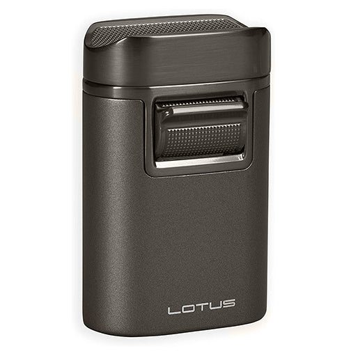 Lotus Brawn Quad Torch Flame Cigar Lighter - Gunmetal Finish