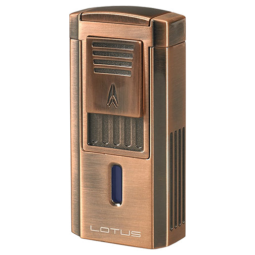 Lotus Duke V Triple Torch Flame Cigar Lighter/Cutter Combo - Copper Satin Finish