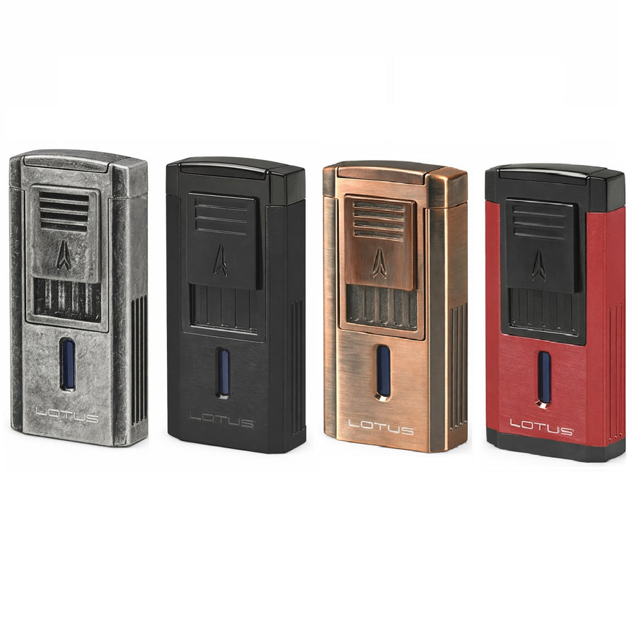 Lotus Duke V Triple Torch Flame Cigar Lighter/Cutter Combo