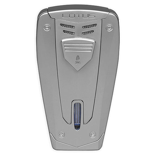Lotus Fusion Triple Torch Flame Cigar Lighter with Punch - Matte Chrome