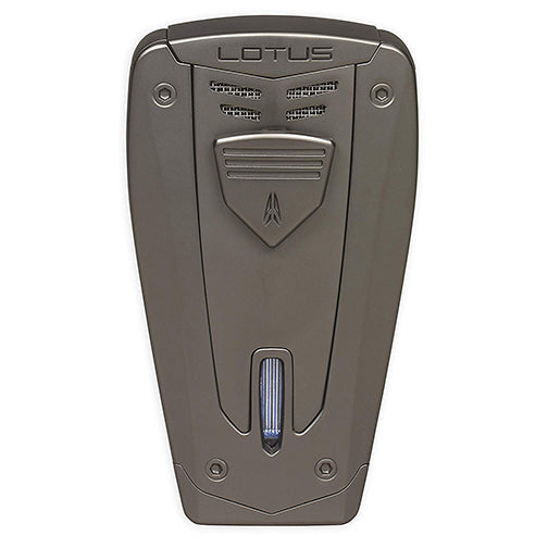 Lotus Fusion Triple Torch Flame Cigar Lighter with Punch - Gunmetal Velour