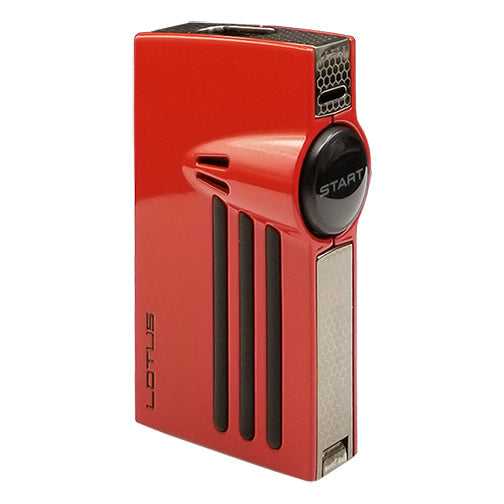 Lotus L52 Orion Twin Torch Flame Cigar Lighter with Punch - Red & Black
