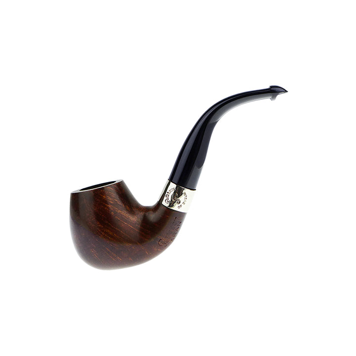 Peterson Aran Smooth Nickel Mounted Pipe Shape 221