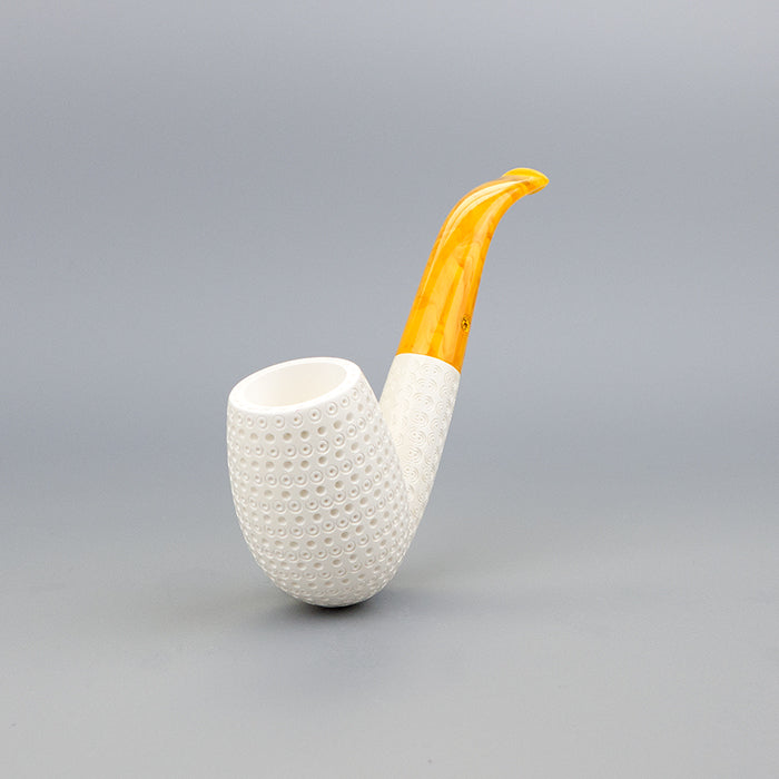 SMS Meerschaum Pipe No. 104-FBTL- Lattice Billiard