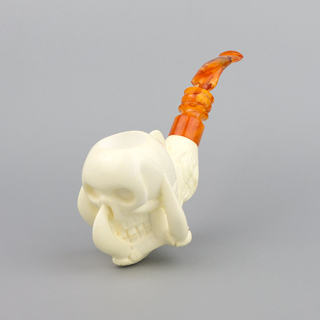 SMS Meerschaum Skull Series Pipe No. 114-CS-2