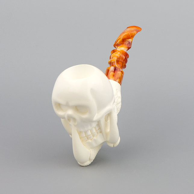 SMS Meerschaum Skull Series Pipe No. 114-CS-4