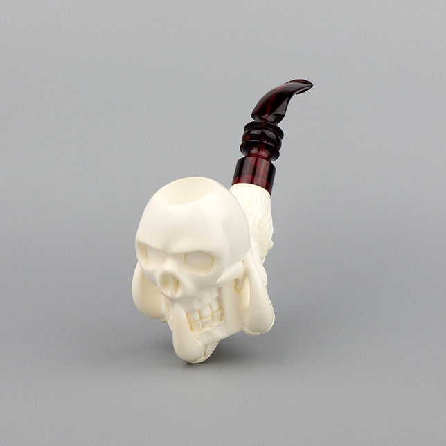 SMS Meerschaum Skull Series Pipe No. 114-CS - Claw & Skull