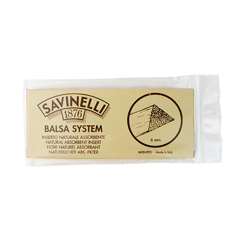 Savinelli Balsa System Filters - 6mm, Pack of 20