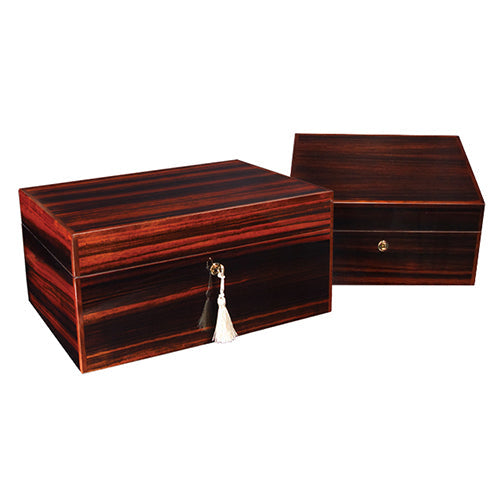 Savoy Executive Ebony Macassar Humidor - 50 Count (Small)