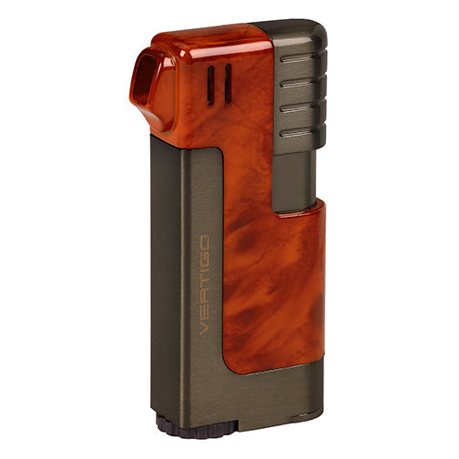 Vertigo Governor Pipe Lighter - Burlwood & Gunmetal Finish