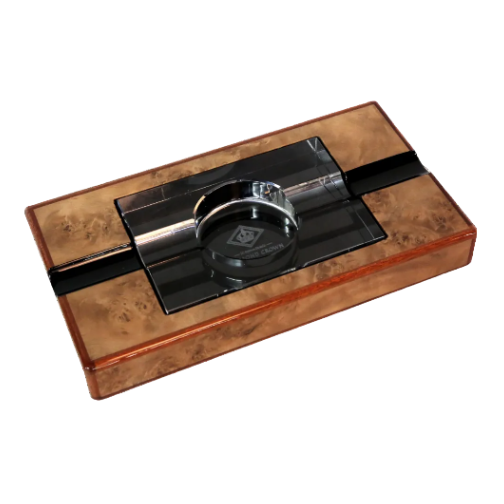 Diamond Crown The Wesley Wood and Crystal Cigar Ashtray