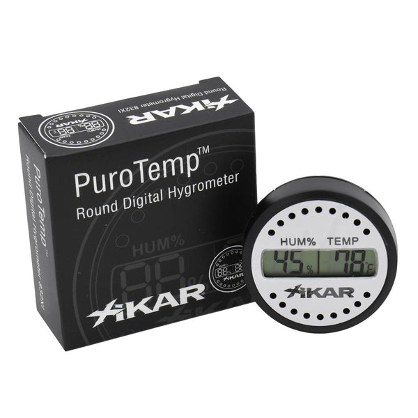 XIKAR PuroTemp Round Digital Hygrometer/Thermometer